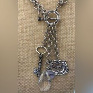 Chico's 35 year anniversary 2018 18 inch lariat charm necklace